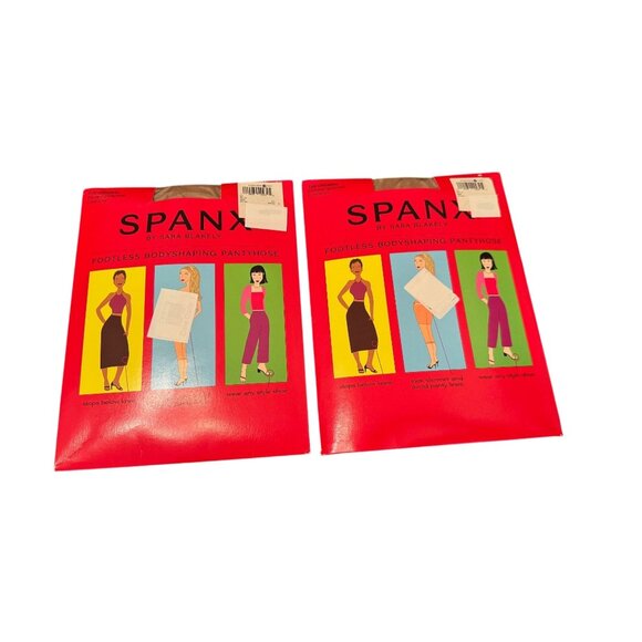 NWT Spanx Footless Body shaping size E (195-265LBS)2 pairs of "spice" tan color - Picture 1 of 2